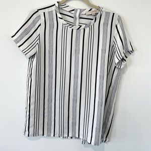 LOFT striped silk blouse size XS